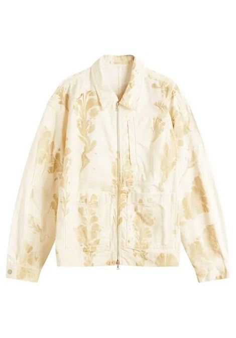 Beige and off-white Printed zip-up Jacket Dries Van Noten - men